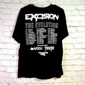 Excision “The Evolution” Black Concert T-shirt Size Medium T0385